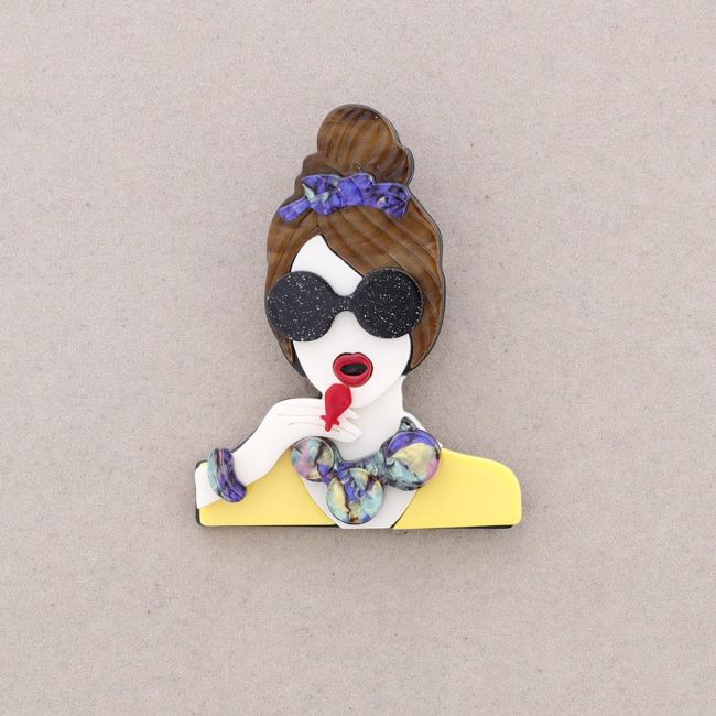 BROCHE CHICA GAFAS RESINA