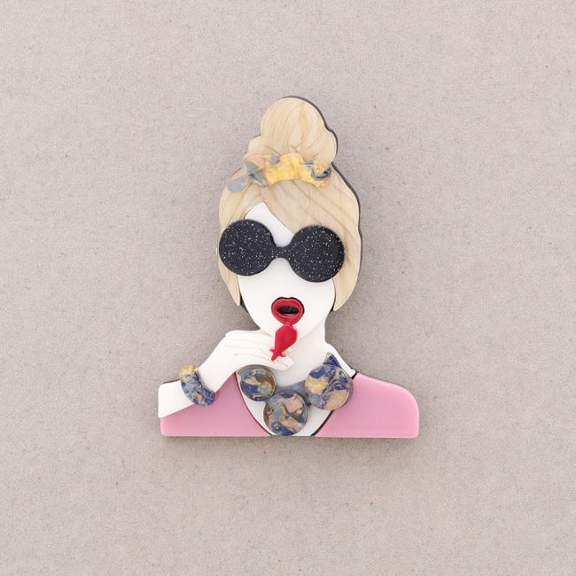 BROCHE CHICA GAFAS RESINA
