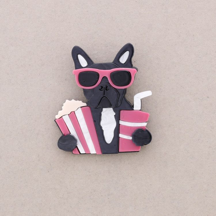 RESIN DOG BROOCH