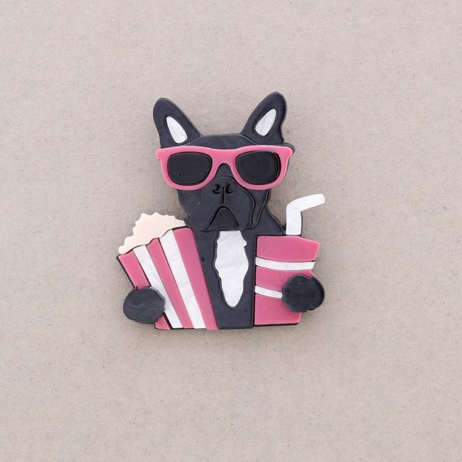 RESIN DOG BROOCH