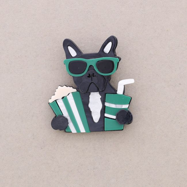 RESIN DOG BROOCH