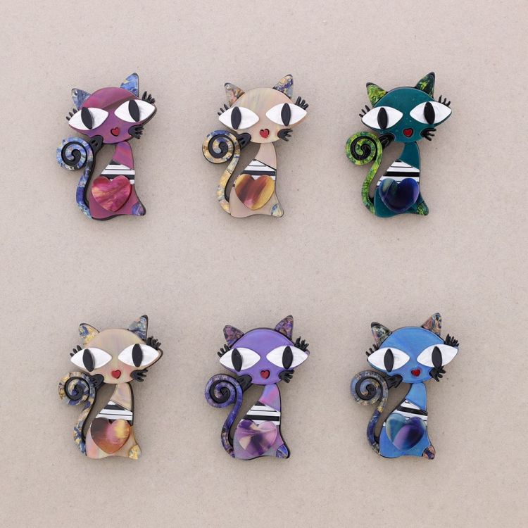 BROCHE GATO RESINA 2