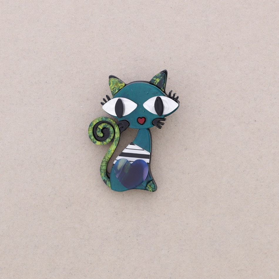 BROCHE GATO RESINA