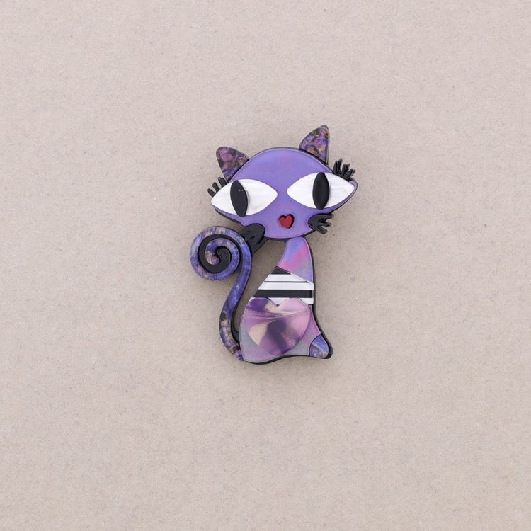 BROCHE GATO RESINA