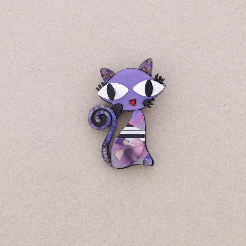 RESIN CAT BROOCH
