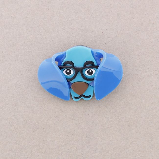 BROCHE CABEZA PERRO RESINA
