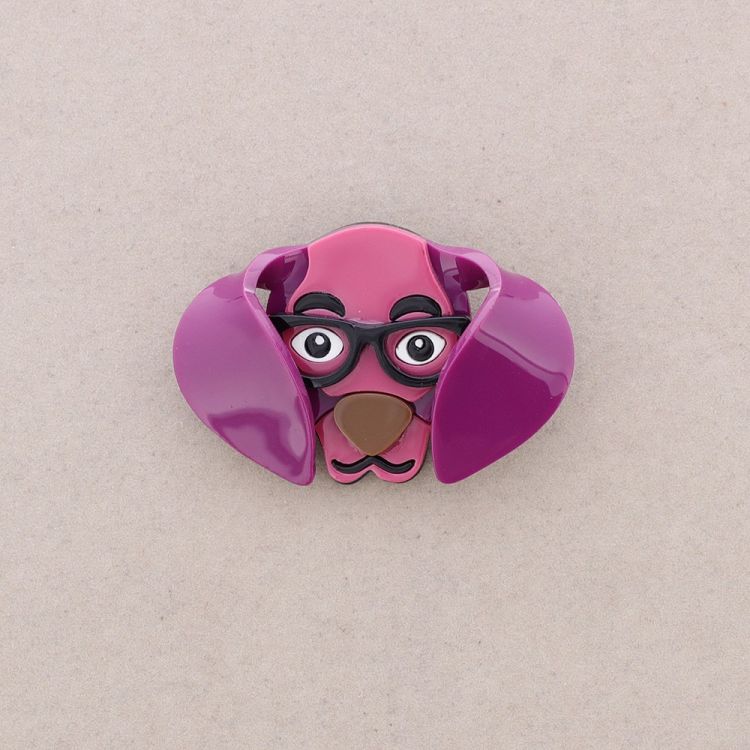 BROCHE CABEZA PERRO RESINA