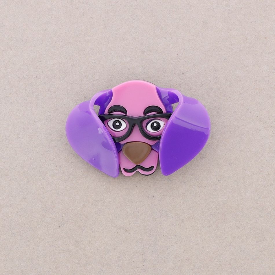 BROCHE CABEZA PERRO RESINA