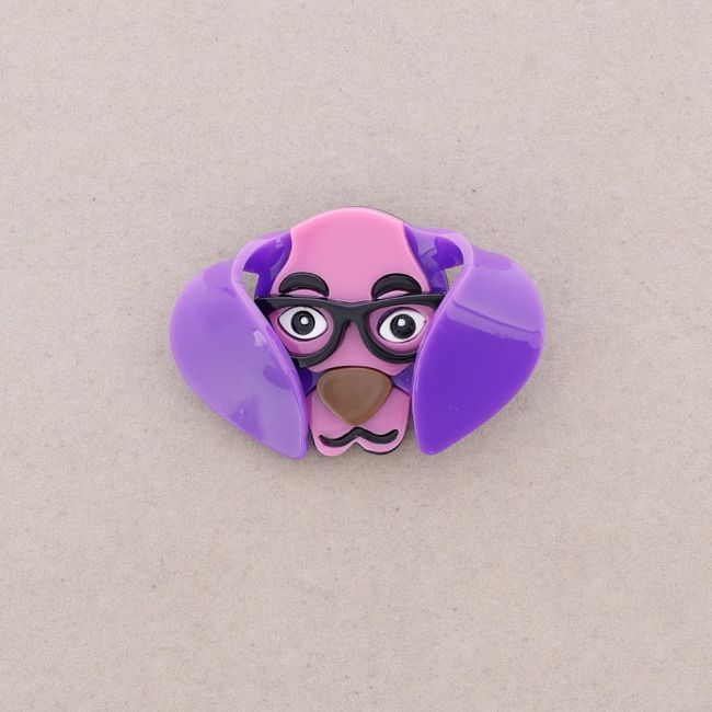 BROCHE CABEZA PERRO RESINA
