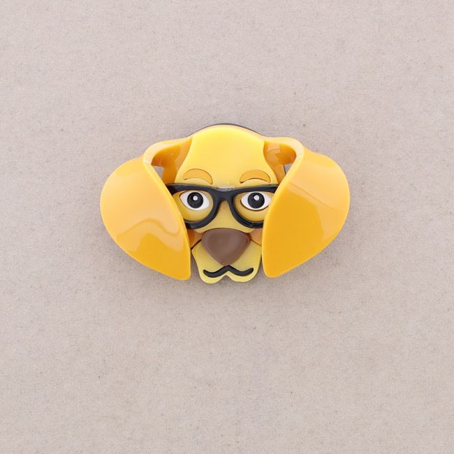 BROCHE CABEZA PERRO RESINA