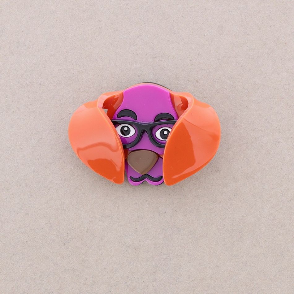 BROCHE CABEZA PERRO RESINA