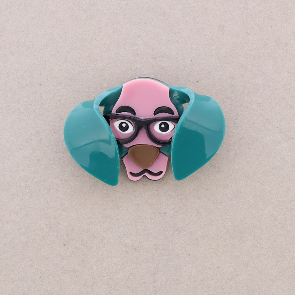BROCHE CABEZA PERRO RESINA