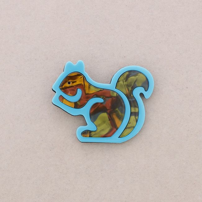RESIN SQUIRREL BROOCH
