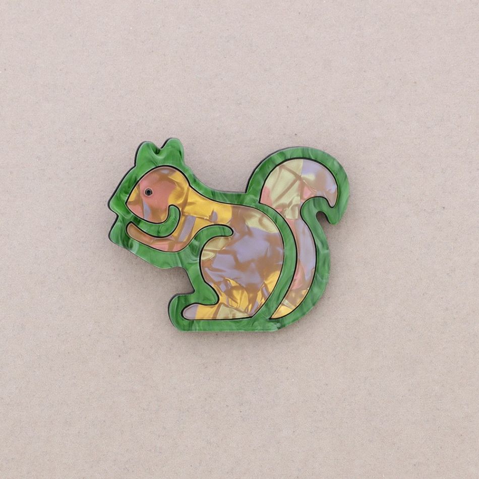 RESIN SQUIRREL BROOCH