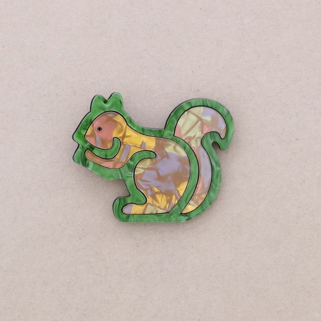 RESIN SQUIRREL BROOCH