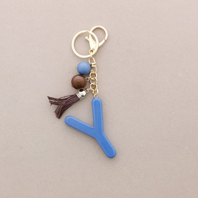 LLAVERO COLGANTE LETRA INICIAL Y RESINA