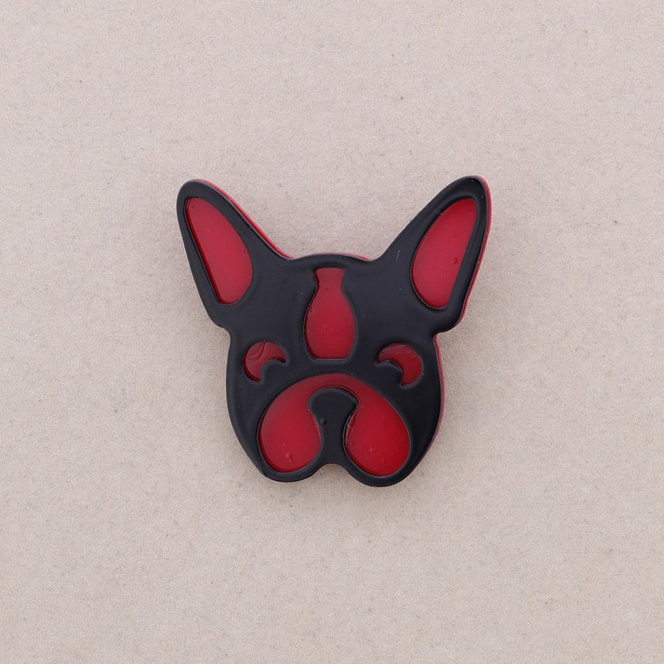 RESIN DOG HEAD BROOCH