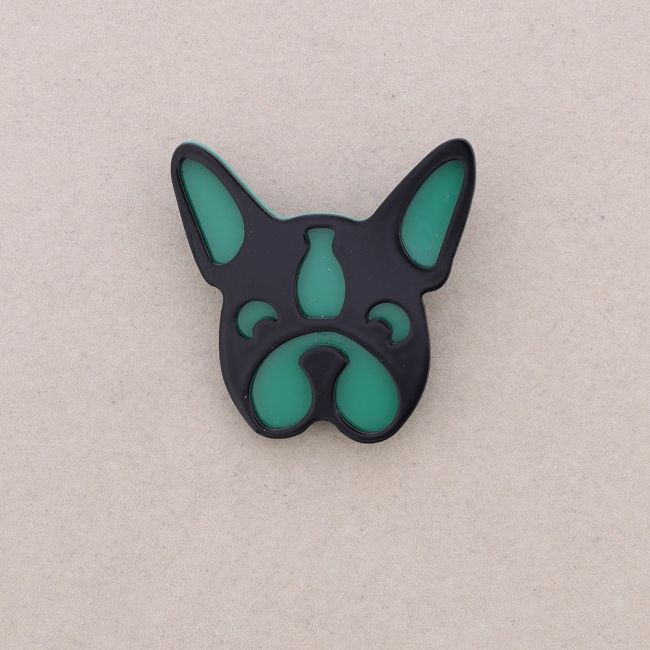 BROCHE CABEZA PERRO RESINA