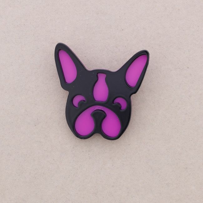 BROCHE CABEZA PERRO RESINA