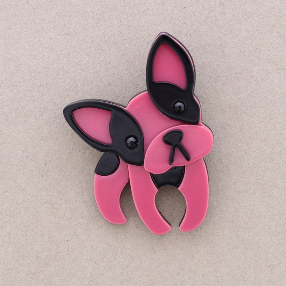 RESIN DOG BROOCH