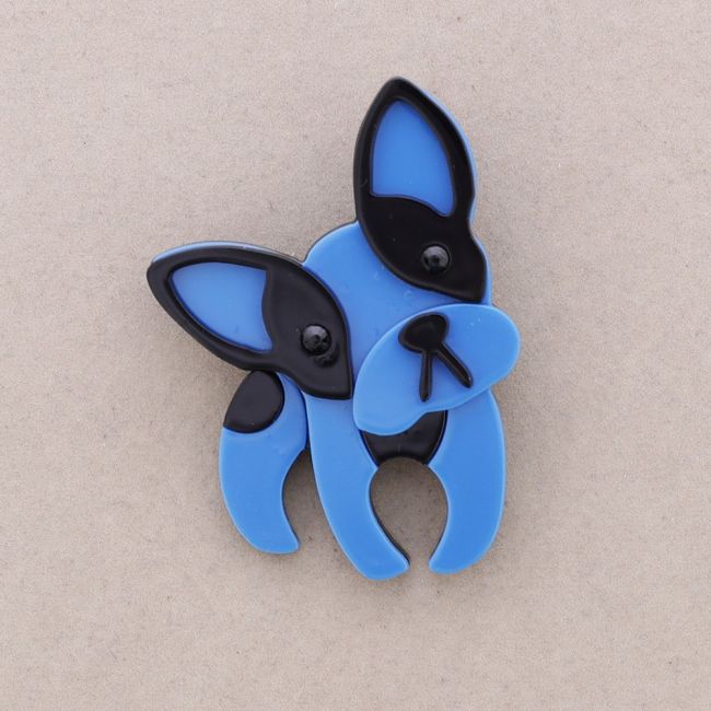 RESIN DOG BROOCH