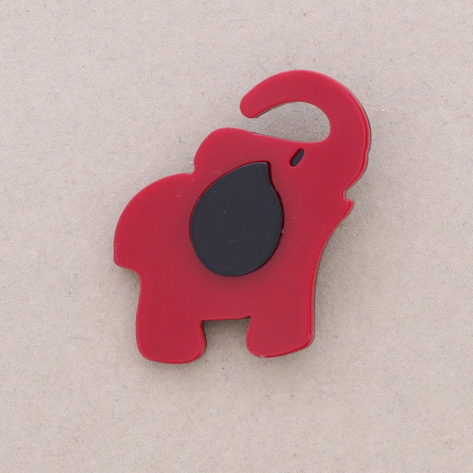 RESIN ELEPHANT BROOCH