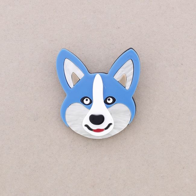 BROCHE CABEZA PERRO RESINA
