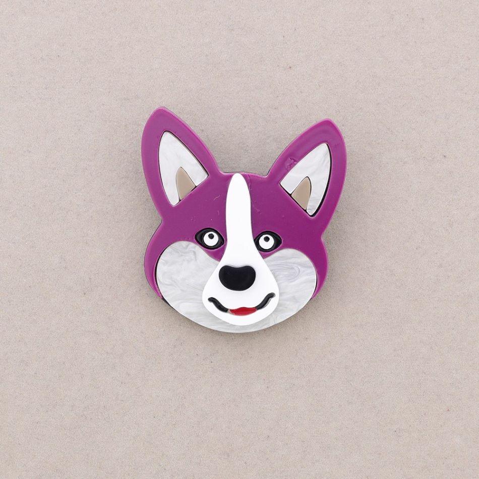 BROCHE CABEZA PERRO RESINA