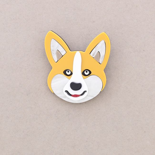 BROCHE CABEZA PERRO RESINA