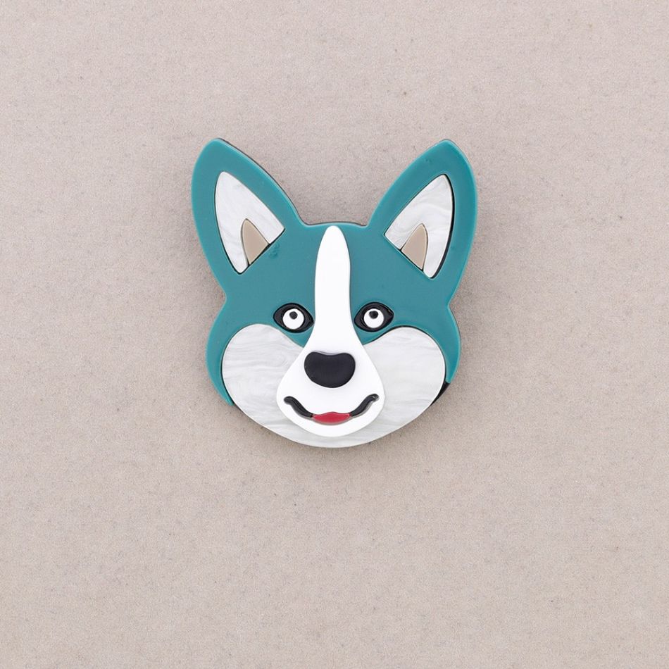 BROCHE CABEZA PERRO RESINA