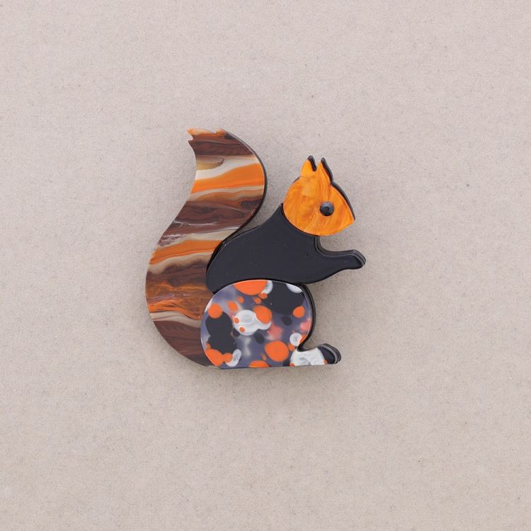 RESIN SQUIRREL BROOCH