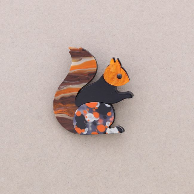 RESIN SQUIRREL BROOCH