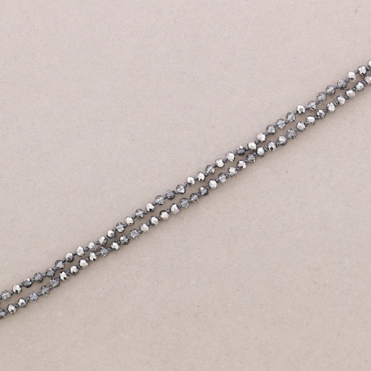 COLLAR LARGO NUDOS BOLAS FACETADAS CRISTAL 1.5M*6MM 2