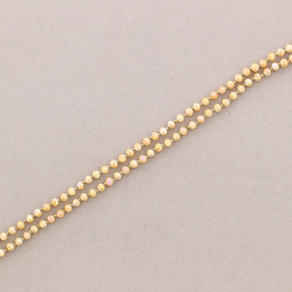 COLLAR LARGO NUDOS BOLAS FACETADAS CRISTAL 1.5M*6MM
