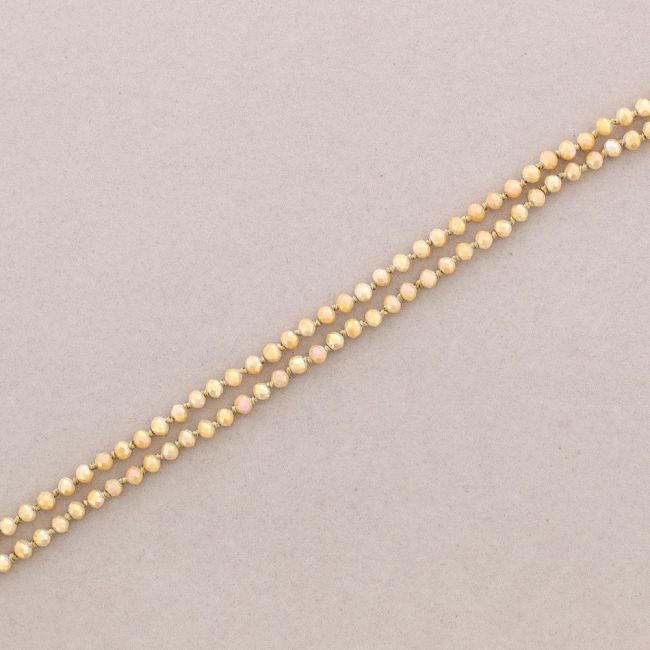 COLLAR LARGO NUDOS BOLAS FACETADAS CRISTAL 1.5M*6MM