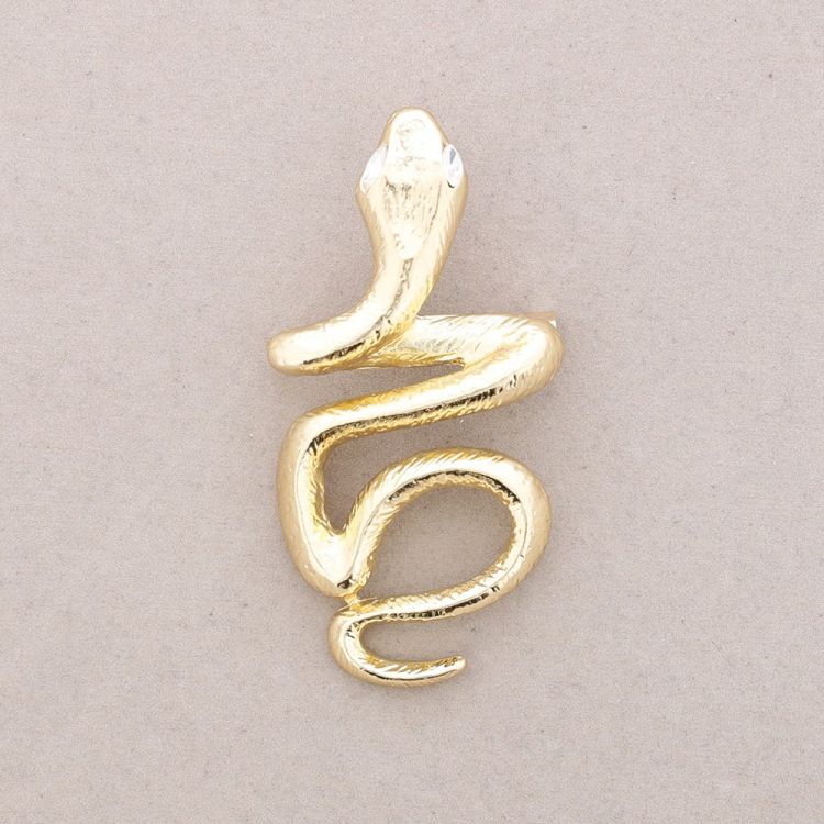 SNAKE METAL BROOCH