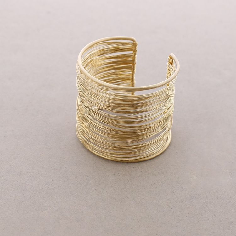 PULSERA METAL ALAMBRES 5.5CM AJUSTABLE