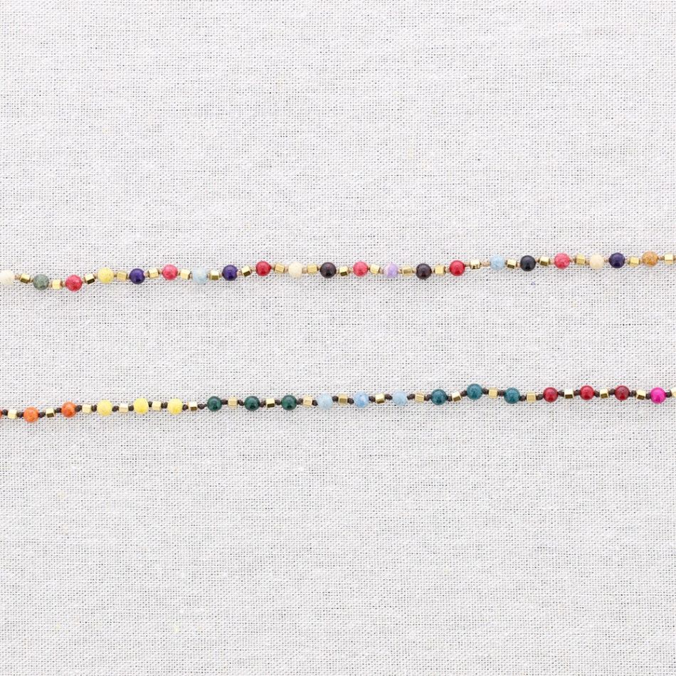 STONES STEEL NECKLACE