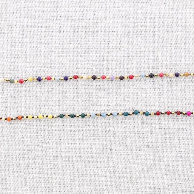 STONES STEEL NECKLACE