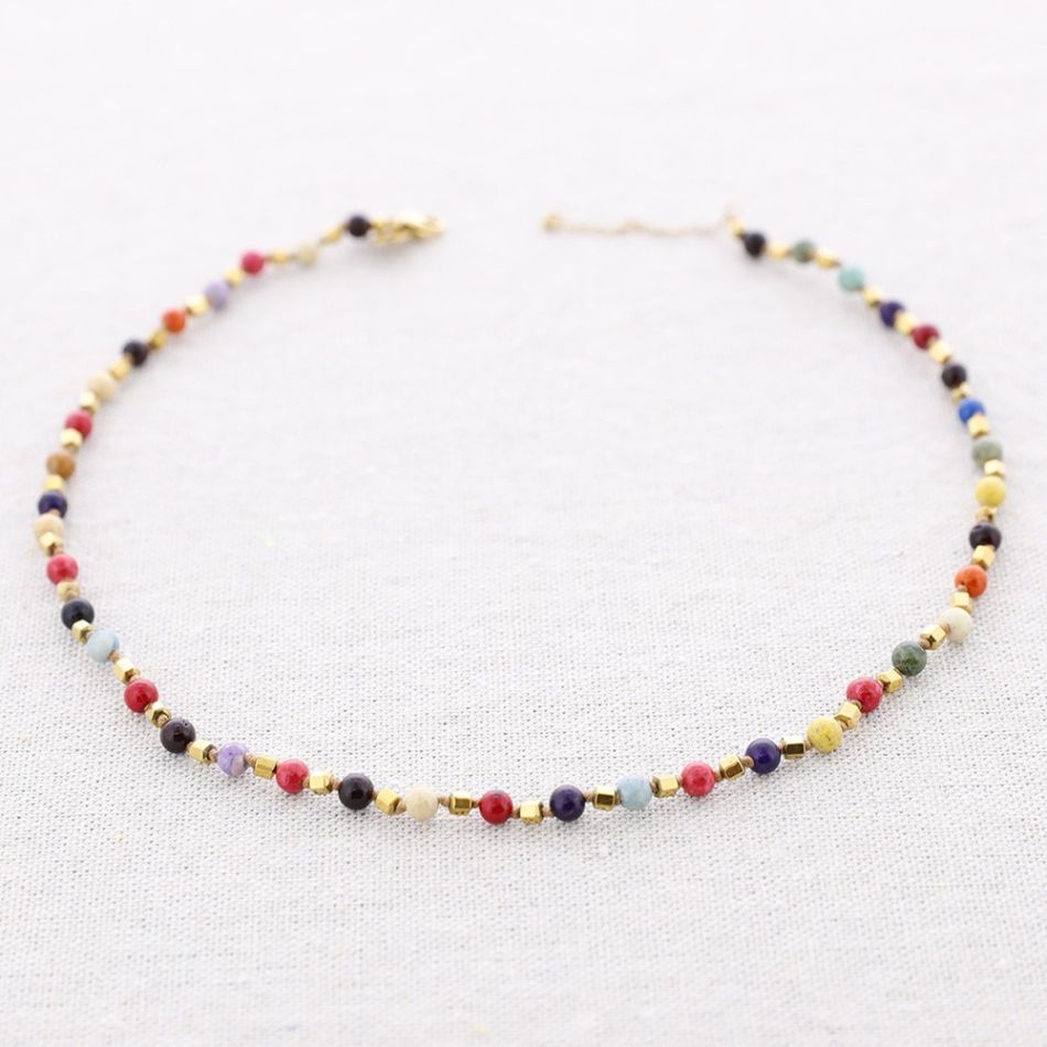 STONES STEEL NECKLACE