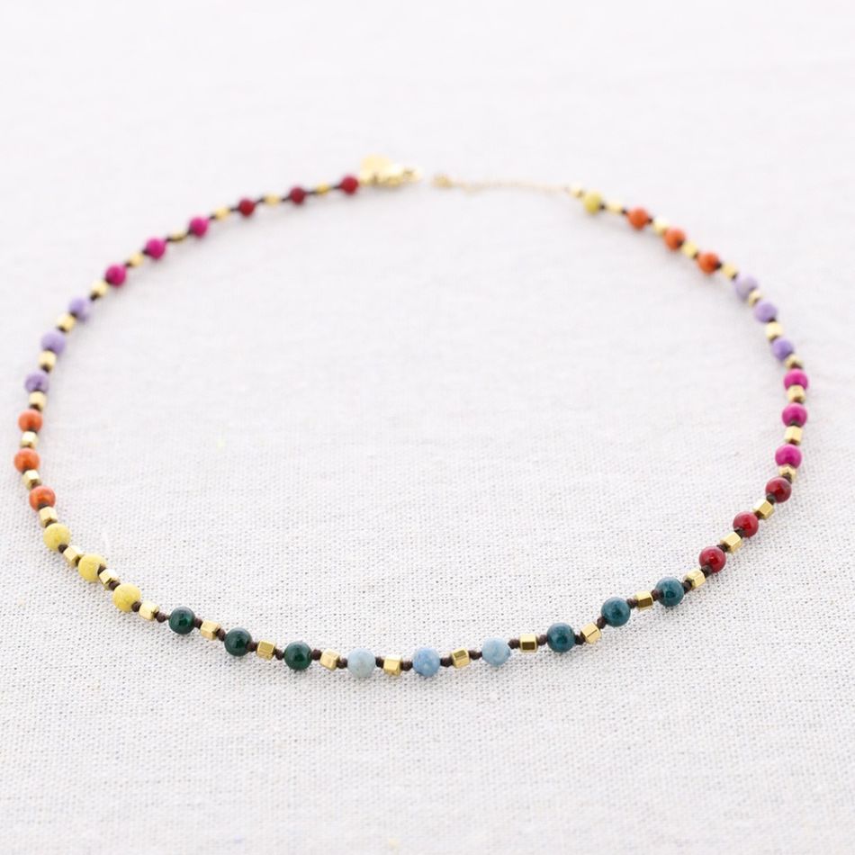 STONES STEEL NECKLACE
