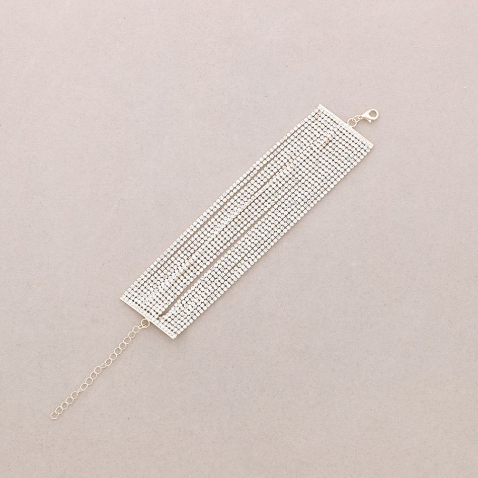 METAL CRYSTALS BRACELET 18 ROWS