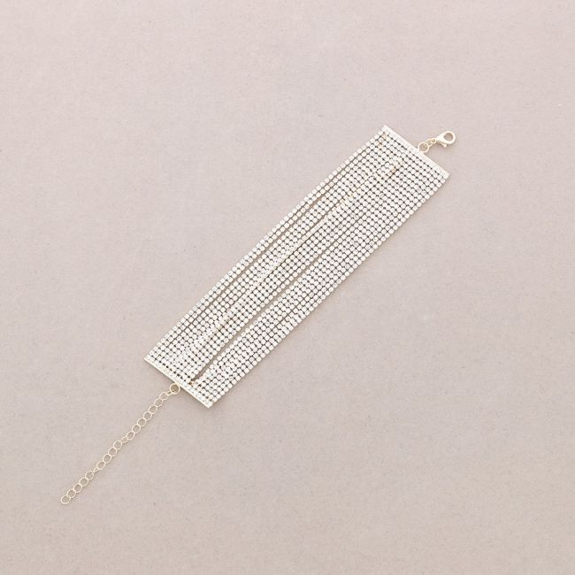 METAL CRYSTALS BRACELET 18 ROWS