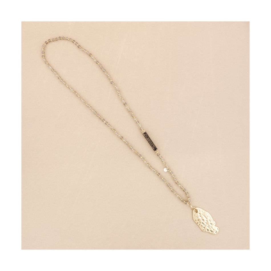 METAL PENDANT PYTHON CRYSTAL LONG NECKLACE