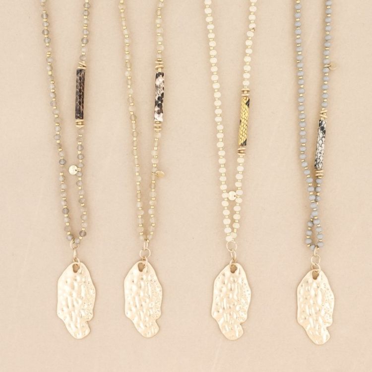 METAL PENDANT PYTHON CRYSTAL LONG NECKLACE 2