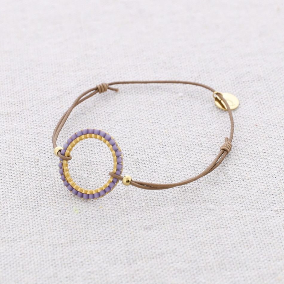 PULSERA ELÁSTICA CÍRCULO ACERO MIYUKI