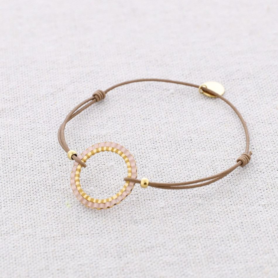 PULSERA ELÁSTICA CÍRCULO ACERO MIYUKI