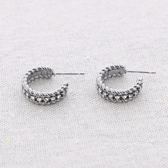 STEEL HOOP EARRINGS
