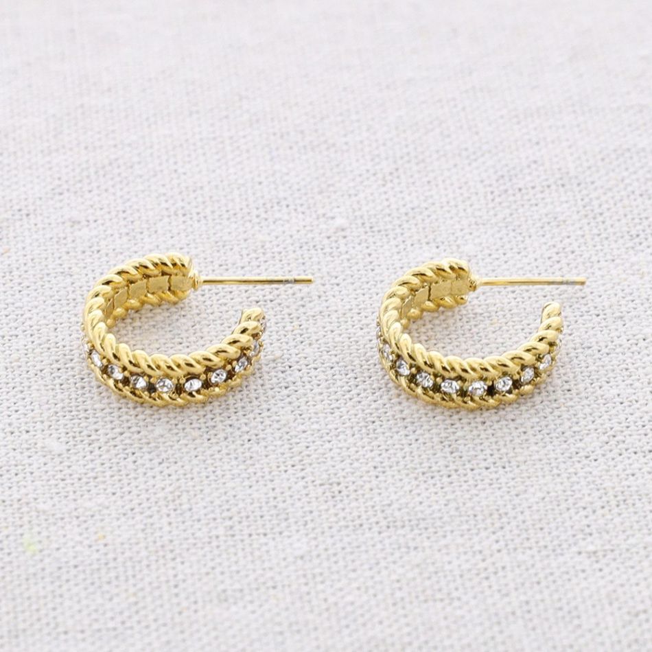 STEEL HOOP EARRINGS