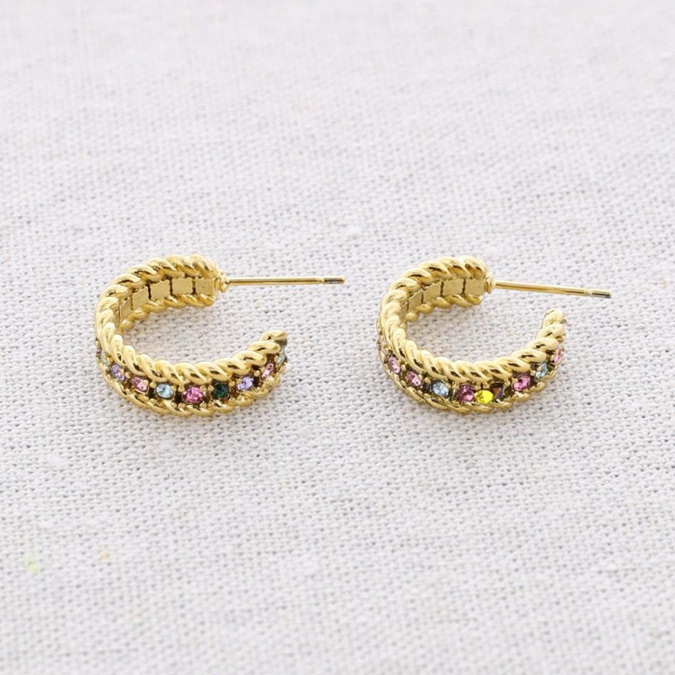 STEEL HOOP EARRINGS
